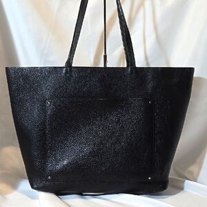 Spacious Rebecca Minkoff Black Faux Leather Tote Shoulder Bag